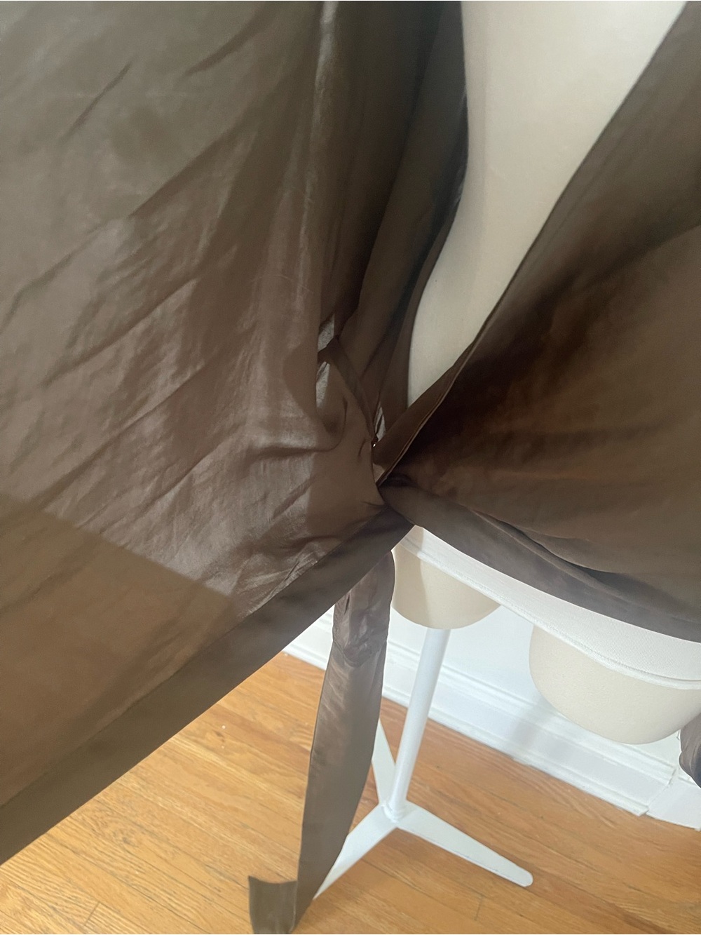 OAK+FORT Brown Wrap Blouse - Picture 5 of 7